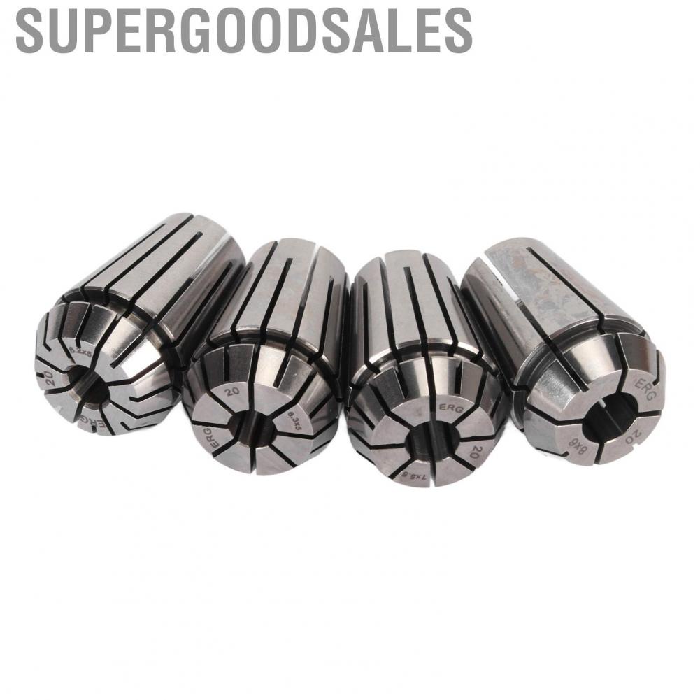 Supergoodsales Spring Collet Set  Chuck High Carbon Steel 4 Jaw 4Pcs Easy To Install Sturdy Good Grip for Engraving Machines Home