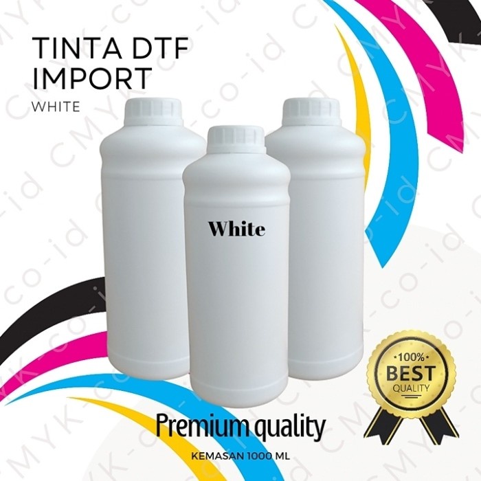 

Tinta DTF WHITE 1000 ml Tinta Digital Transfer Film - botol BULAT