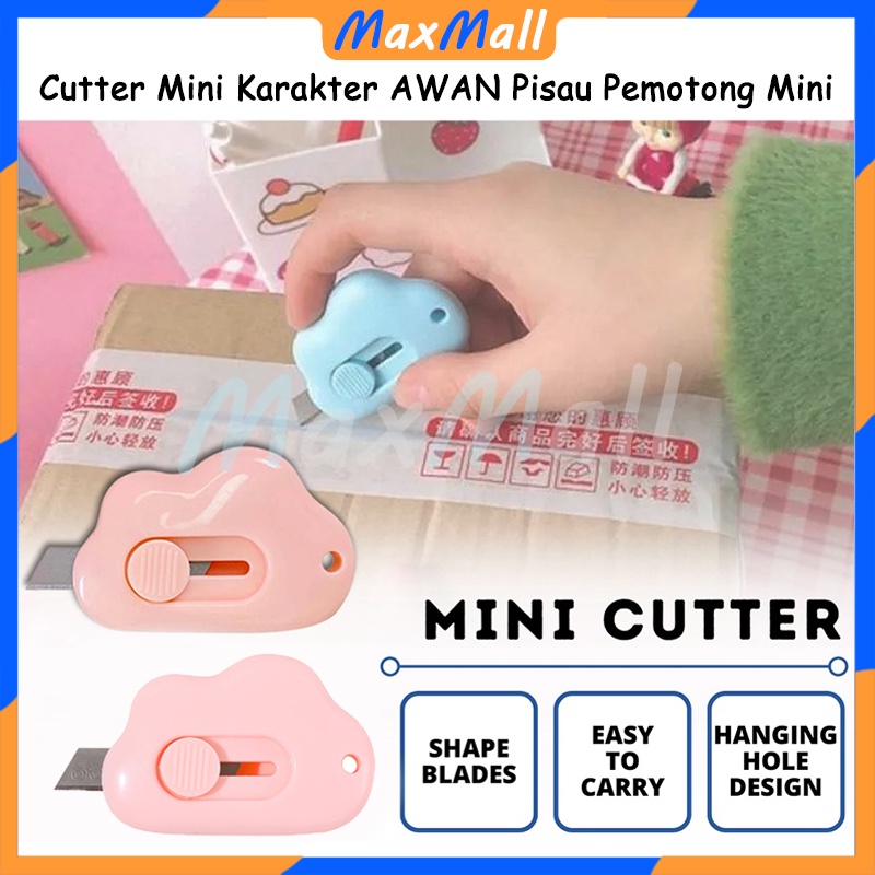 

Cutter Mini Unik Pisau Kecil Portable Bentuk Oval Travel Size Pisau Pemotong Mini