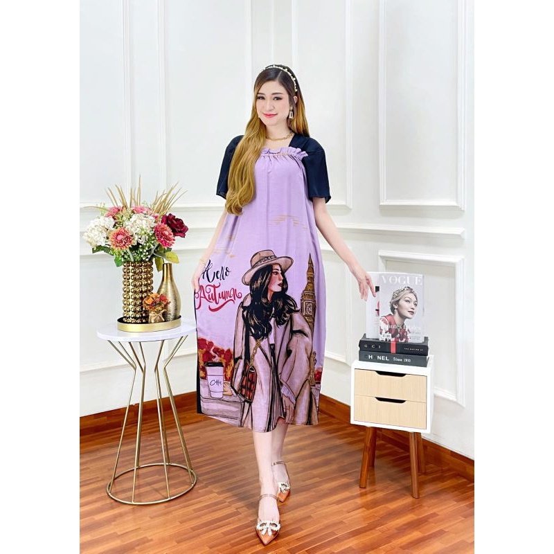 Daster Fuji//Sofia Dress // Daster Sofia Serut Dada // Daster Viral //Daster Terlaris // Fuji Dress 