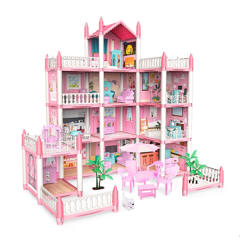 Mainan Doll House Princess Castle Besar 11 House Rumah Rumahan Anak Perempuan Lengkap Perabot Rumah Dengan Lampu