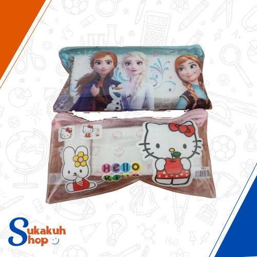 

Tempat Pensil Plastik Resleting Karakter Anak Kotak Pensil Seleting