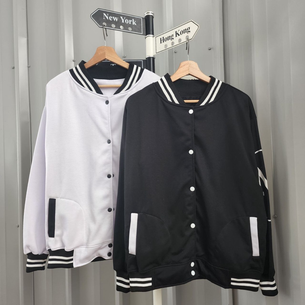 Jaket Couple Pasangan M Hand Base Ball Hodie Wanita Terbaru Atasan CrewNeck Kekinian Pesan 1 Dapat 2