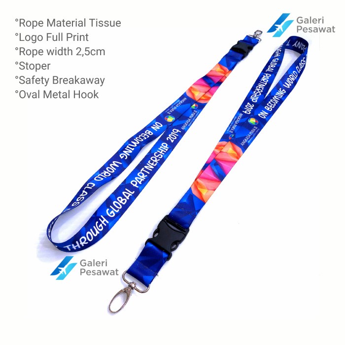 

[DD] Lanyard / Gantungan Tali ID Angkasa Pura - Model 2, 2,5cm