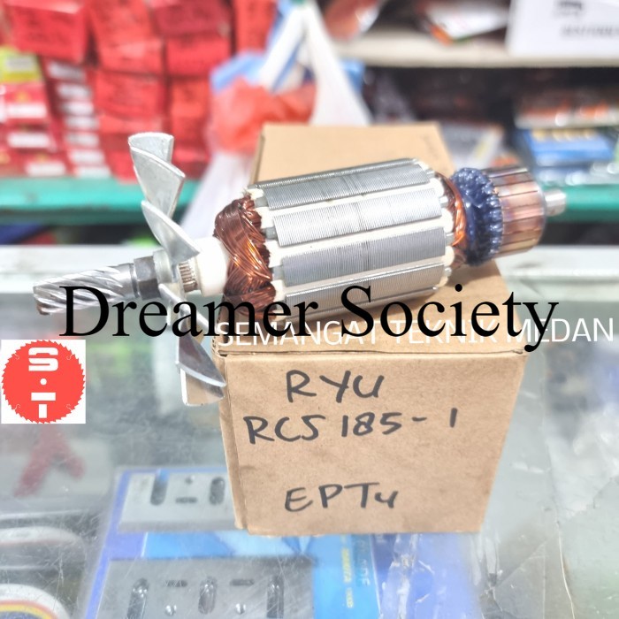 Berkualitas RCS185-1 ARMATURE ANGKER MESIN GERGAJI CIRCULAR SAW 7" RYU RCS 185-1 SXQ437