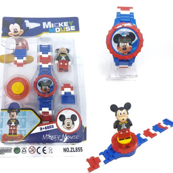 ( Murah ) JAM ANAK MODEL LEGO UNIK! JAM ROBOT MINI A3! KARAKTER MICKEY MOUSE! READY!!!