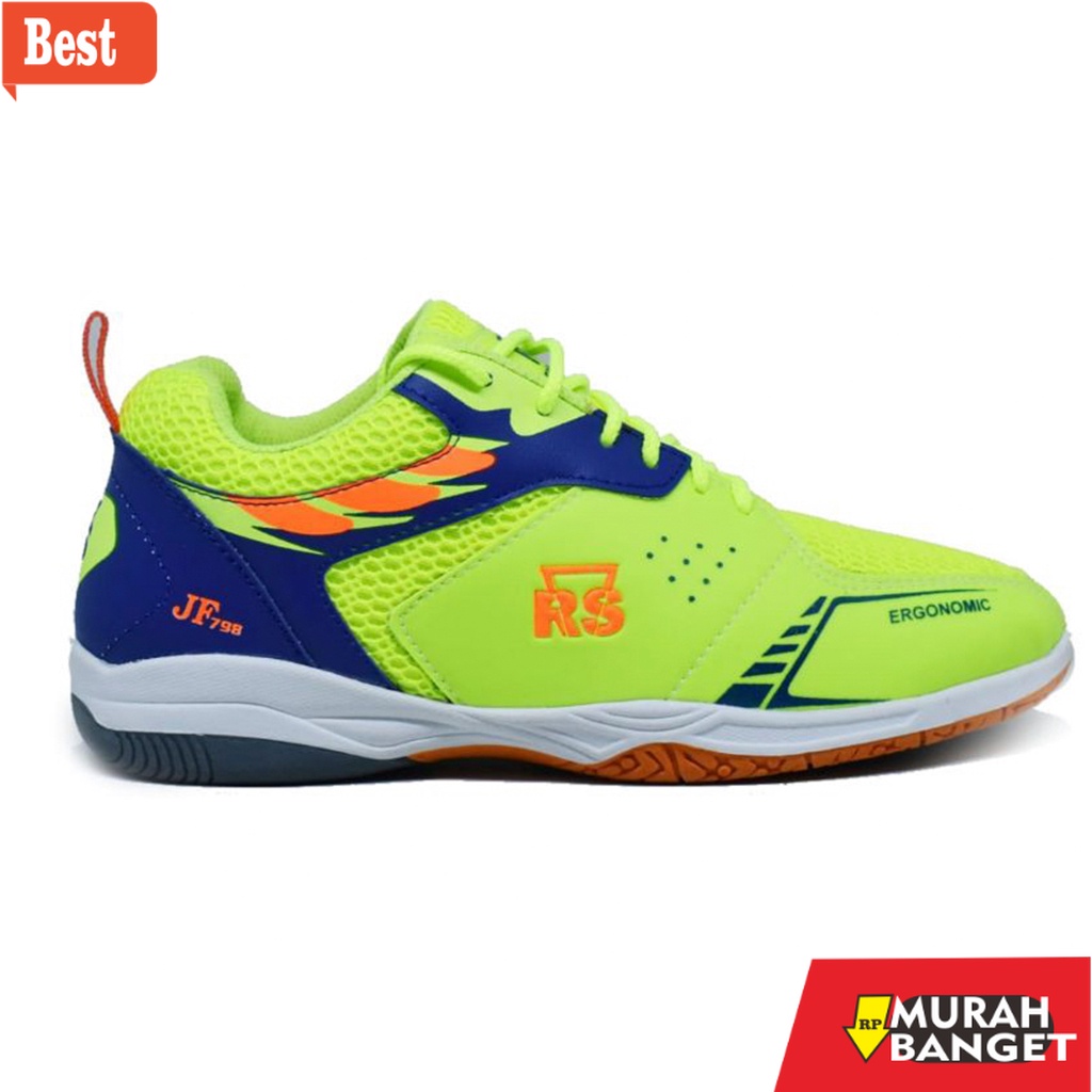 Sepatu bulu tangkis terbaru- Sepatu Rs Badminton Raket Bulutangkis Sport Pria Original 100% Main Rek