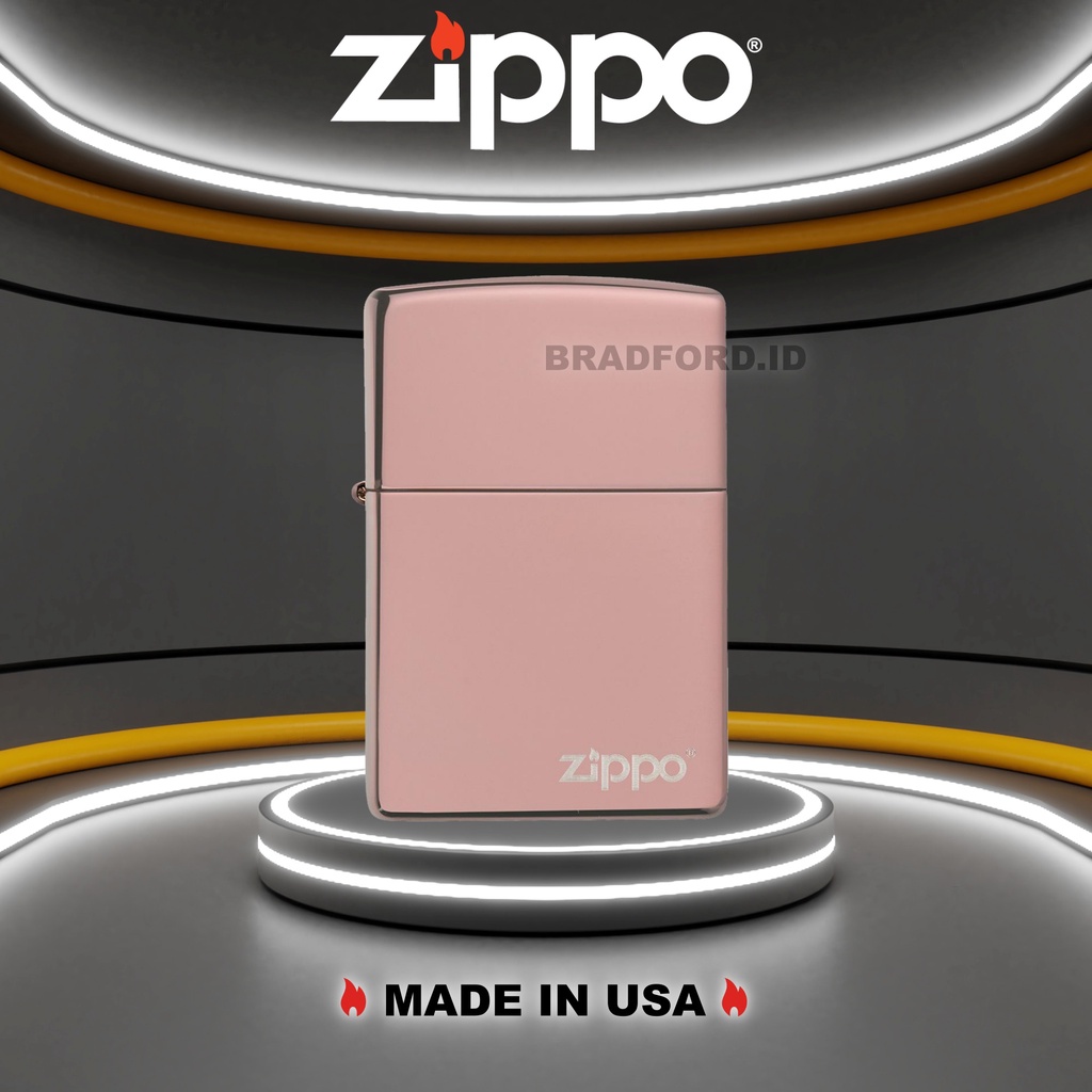Zippo Classic High Polish Rose Gold Zippo Logo 49190ZL Garansi Resmi