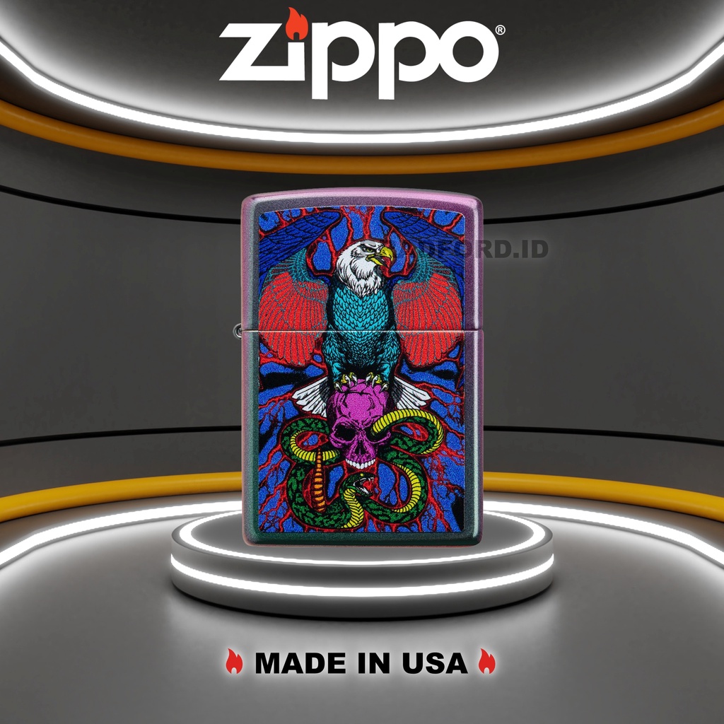 Zippo Eagle, Snake, Skull Design 49600  Original Made In USA