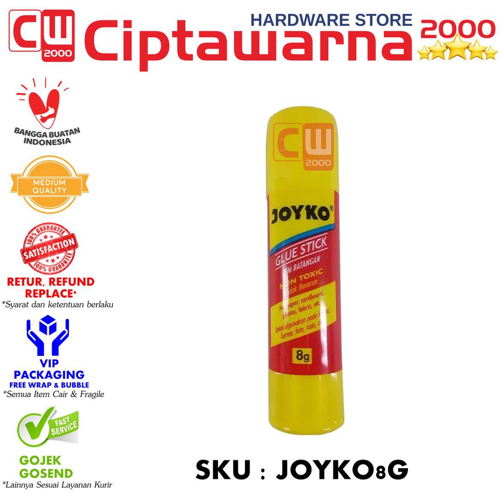 

Lem Kertas Stik Glue Stick Joyko 8 Gram
