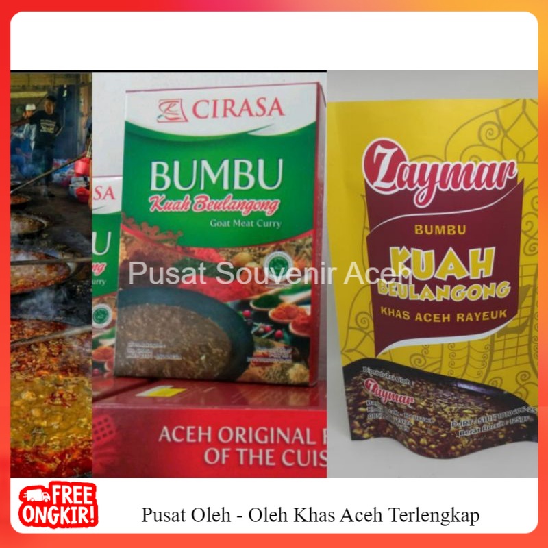 

Bumbu Kering Kuah Beulangong + Kelapa Gongseng 300 gr | Merk Cirasa atau Zaymar