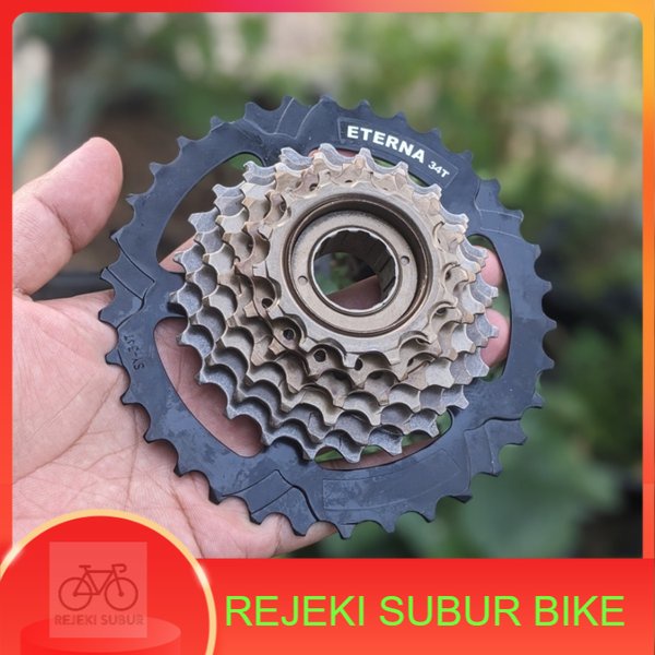 Freewheel Gir Susun 7 Speed 14 34T MEGARANGE MODEL DRAT ULIR ETERNA Sprocket