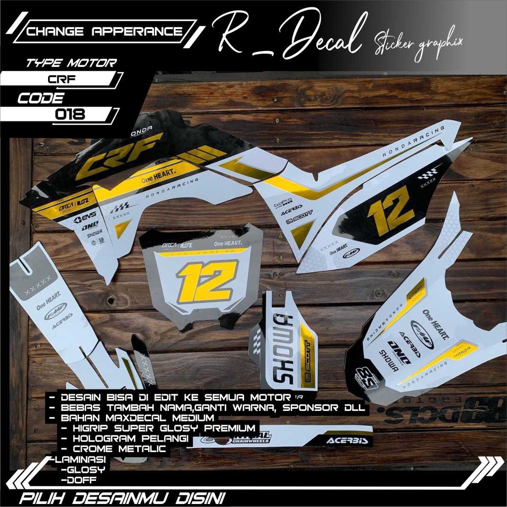 018 decal crf kombinasi gold