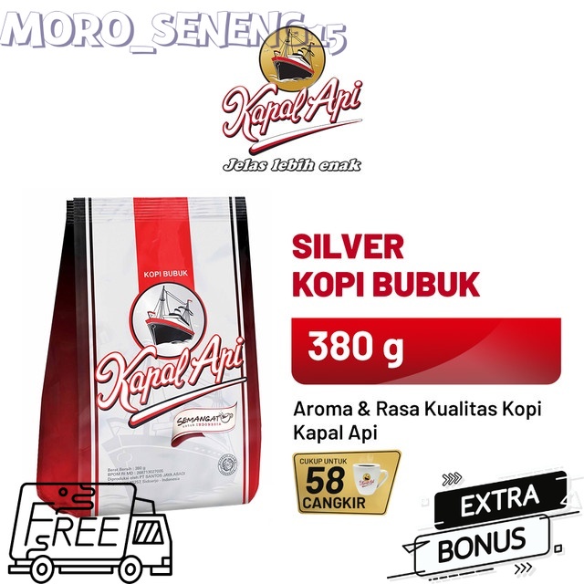 

Kopi Bubuk Kapal Api Terbaik Silver 380 Gram