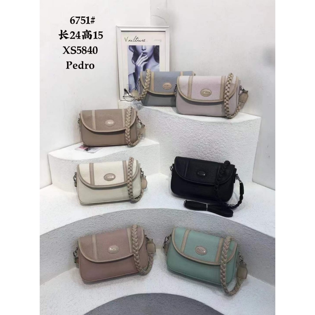 [12.12 Birthday Sale] - Tas Wanita Pedro Import Selempang Handbag 6751 - 25cm Sweet Stuff Official S