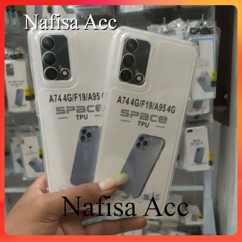 Softcase Bening OPPO A74 4G / OPPO A95 4G Case Protec Camera Transparan