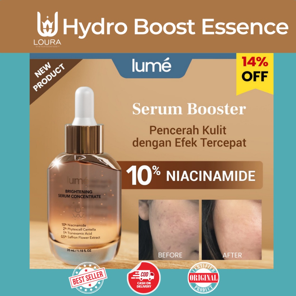 LUME Brightening Serum Concentrate - Whitening - Acne - Dark spot - Cowo - Glowing - Flek Hitam - Pe