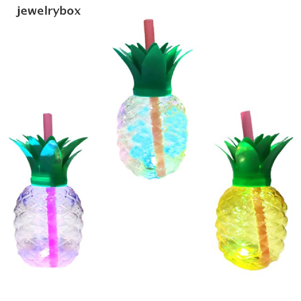 [jewelrybox] Spring Strawberry Straw Botol Air portable Nanas Gelas Plastik Untuk Musim Semi Pernikahan Baby Shower Pesta Ulang Tahun Desktop Decor Butik