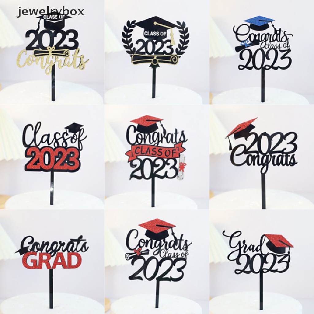 [jewelrybox] Akrilik Selamat Wisuda Untuk Murid Wisuda Pesta Dekorasi Kue Butik
