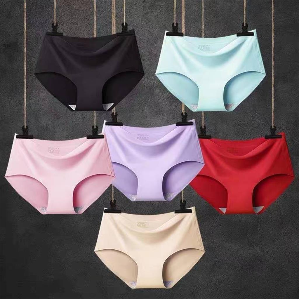 OTS 873 - Celana Dalam Wanita Seamless Tanpa Jahitan Anti Nyeplak Fashion Es Sutra CD Wanita Polos Halus CD Cewek Import Underwear Wanita Sempak Dalaman Wanita