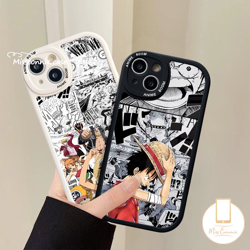 Casing Oppo A17 A17K A57 A78 A15 A16 A54 A95 A58 A5 A5s A12 A9 A77s A7 A96 A74 A76 A55 A3S A16K A31 A16E A1K Reno 5F 7 8 7Z A53 A92 Kartun Anime Trendy One Piece Luffy Sarung Soft Case