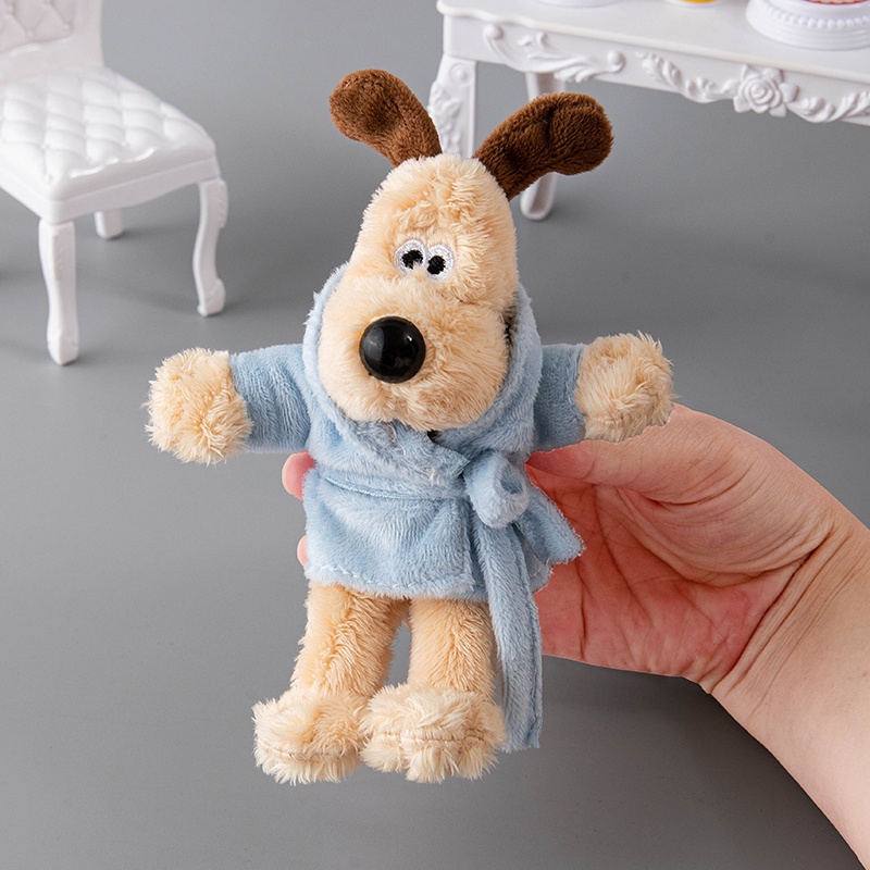 20cm Blinkgirl Wallace &amp; Gromit Mainan Mewah Liontin Hewan Anjing Boneka Anak Hadiah Ornamen Sofa Decor