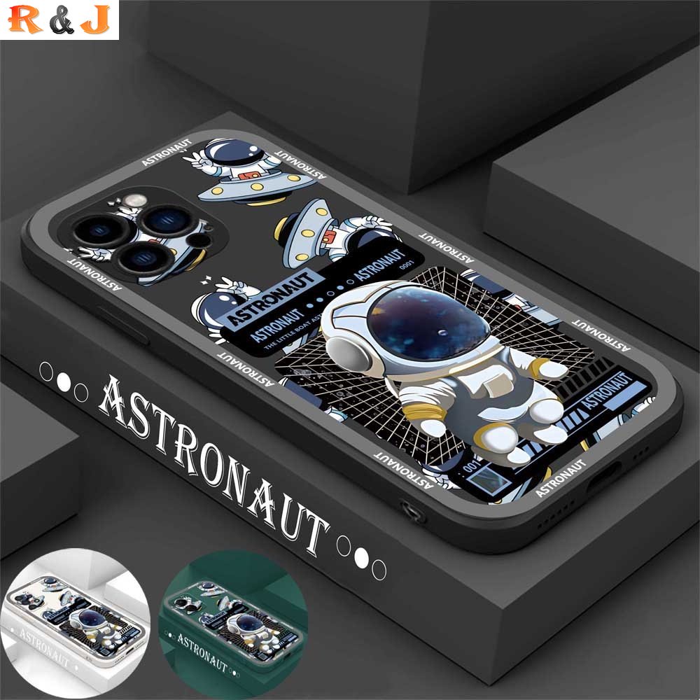 Casing Astronot Pesawat Luar Angkasa Untuk iphone 14 Pro MAX 14Pro 14plus 13ProMax 12 12ProMax 11 11Pro 11ProMax X XS MAX XR Soft Silicone Phone Cover
