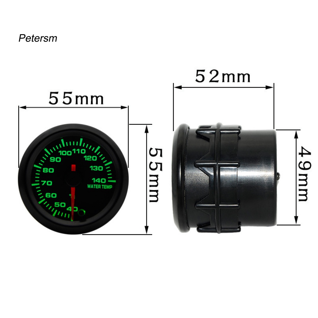 Pp ABS Alat Pengukur Mobil Untuk Van LED Scale Water Temp Meter Akurasi Tinggi