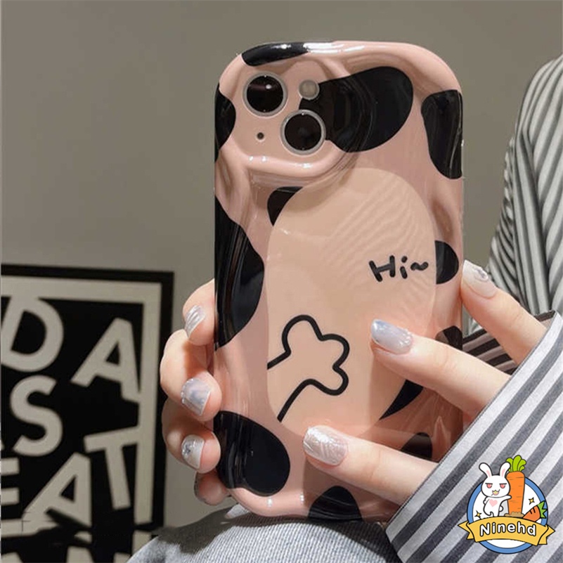 IPHONE Casing Kompatibel Untuk Iphone14 13 12 11 Pro Max X Xr Xs Max8 7 6 6s Plus SE Baru Ins Lucu Cakar Kucing Splicing Motif Leopard Kartun Ponsel Case Silikon Shockproof Cover Pelindung