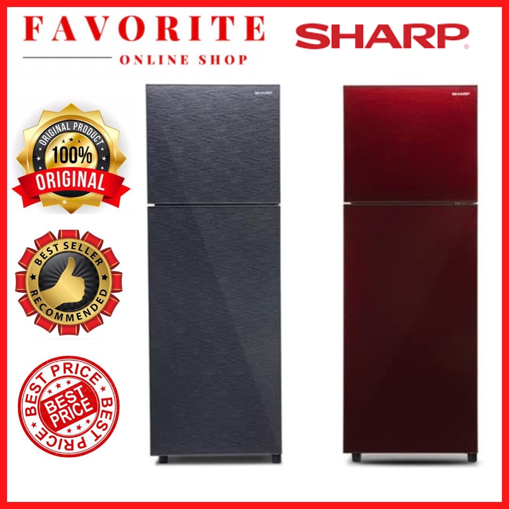 KULKAS SHARP 2 PINTU 326 SJ-326XG-MR/MS / SJ 326 XGMR XGMS / SJ326XG
