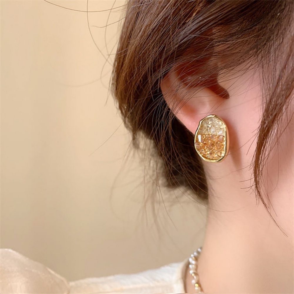 Fashion Serbaguna Zirkon Tidak Teratur Geometris Anting-Anting Wanita Unik Cahaya Mewah High-end Anting Anting Hadiah Untuk Pacar Perhiasan Hati Manis