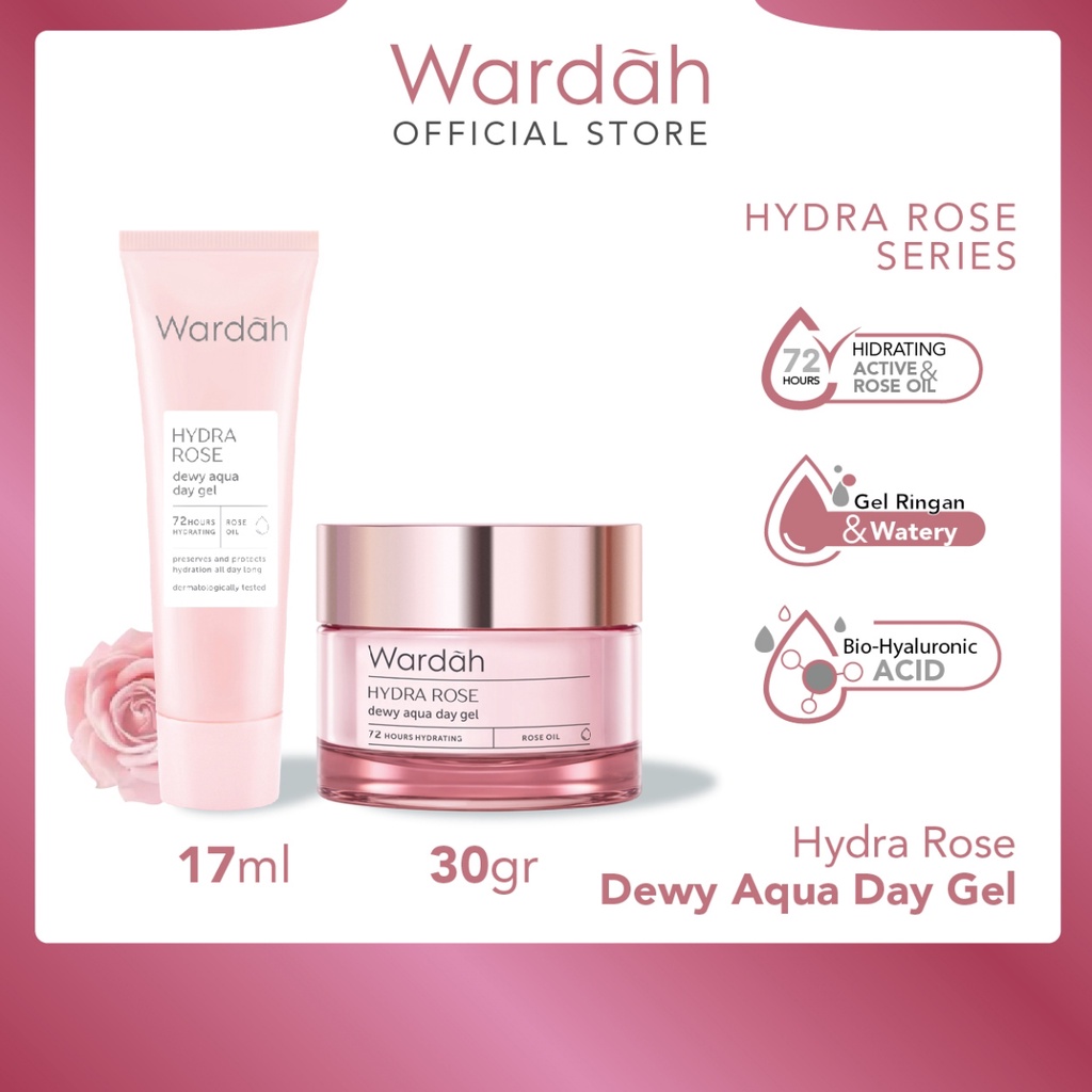 WARDAH Hydra Rose Dewy Aqua Day Gel - Apple_Kosmetik