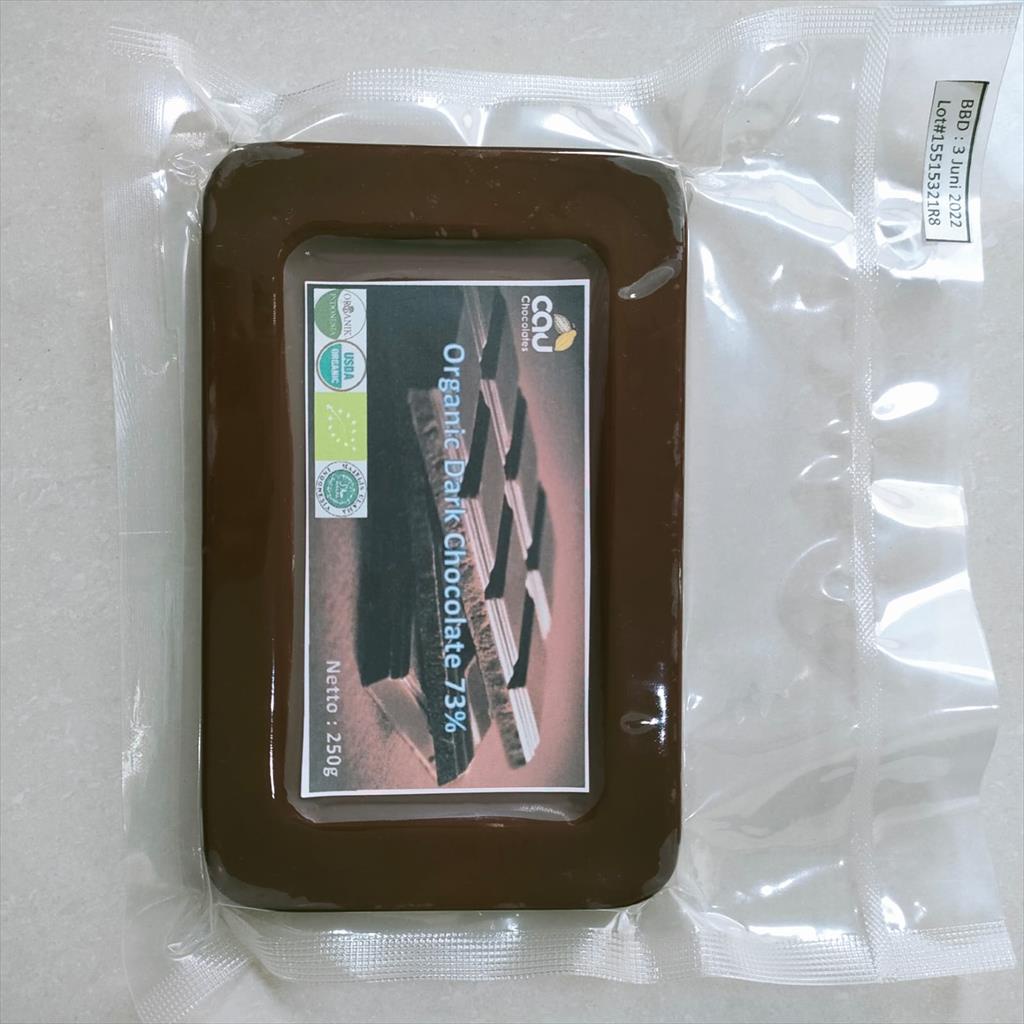 

Cau - Organic Dark Cooking Chocolate 73% 250g Cokelat Couverture