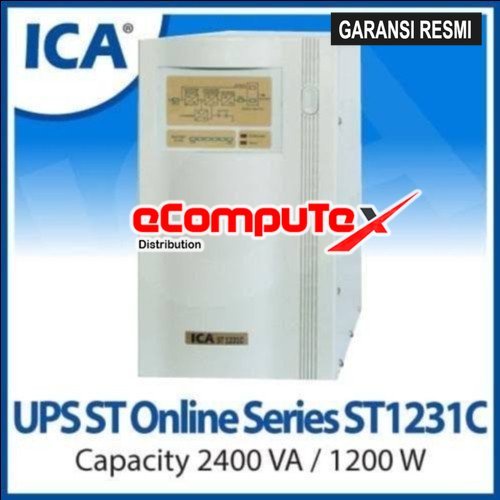 UPS ICA ST-1231C ST1231C 2400VA / 1200WATT ST SERIES ONLINE SINEWAVE UPS GARANSI RESMI