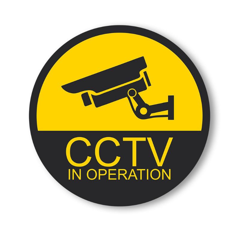 

cctv in operation sign board Acrylic bulat- sign akrilik