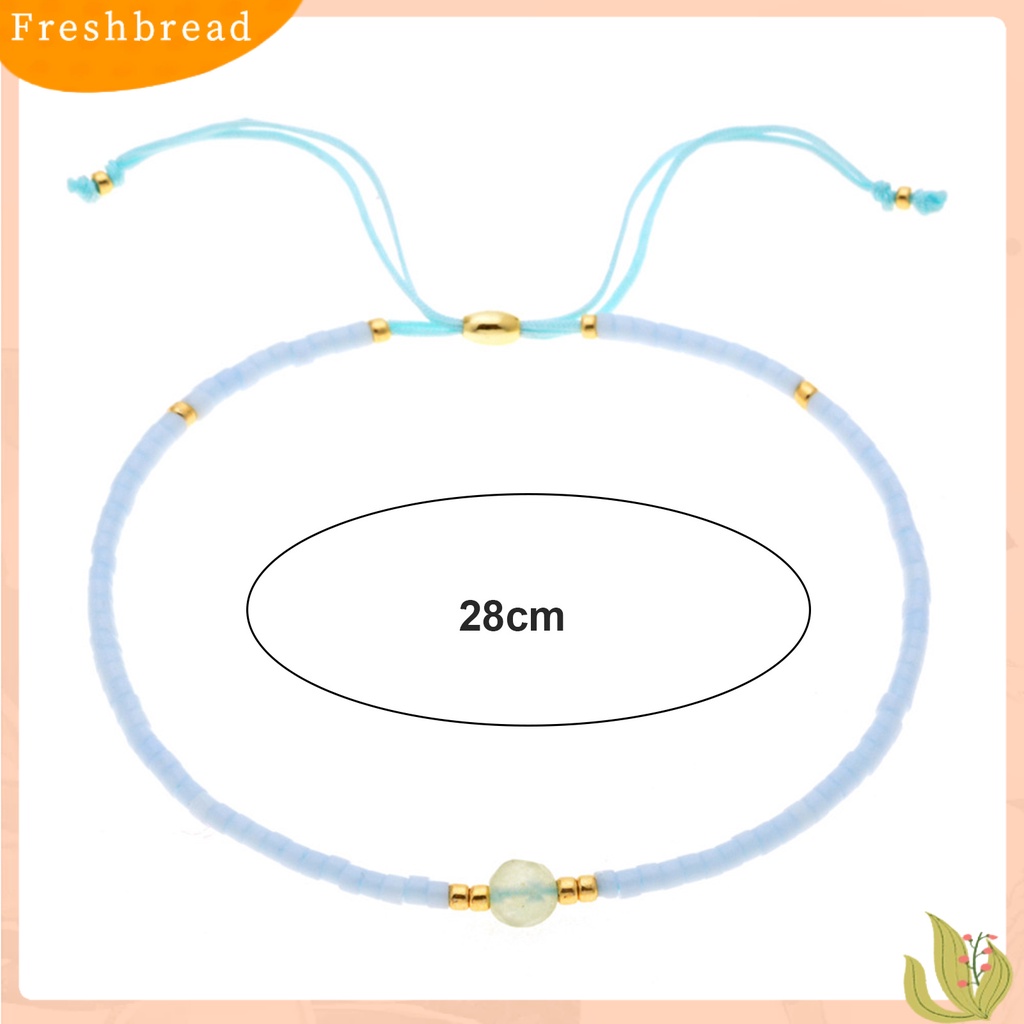 &lt; Freshbread &gt; Lady Gelang Gaya Boho Handmade Aesthetic Adjustable Faux Crystal Hias Menarik Bohemian Etnik Manik-Manik Gelang Wanita Aksesori