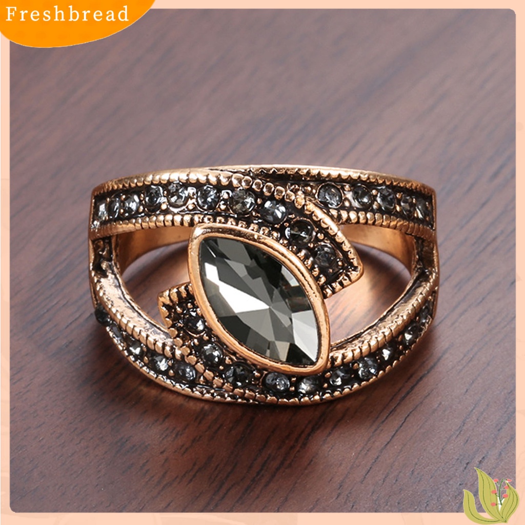 &lt; Freshbread &gt; Wanita Cincin Vintage Hollow Out Shiny Cubic Zirconia Knuckle Ring Untuk Pernikahan