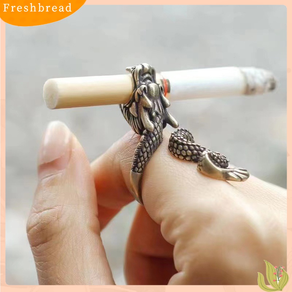 &lt; Freshbread &gt; Membuka Mulut Grip Indah Pemegang Cincin Adjustable Mendominasi Naga Jari Cincin Perhiasan Aksesori