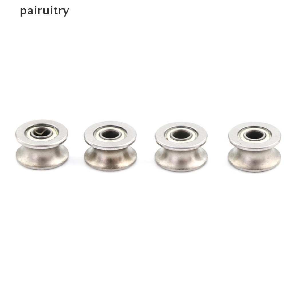 Prt 4PCS 4 * 13 * 7MM 624UU HCS U Groove Guide Pulley Rail Ball Bearings Wheel PRT