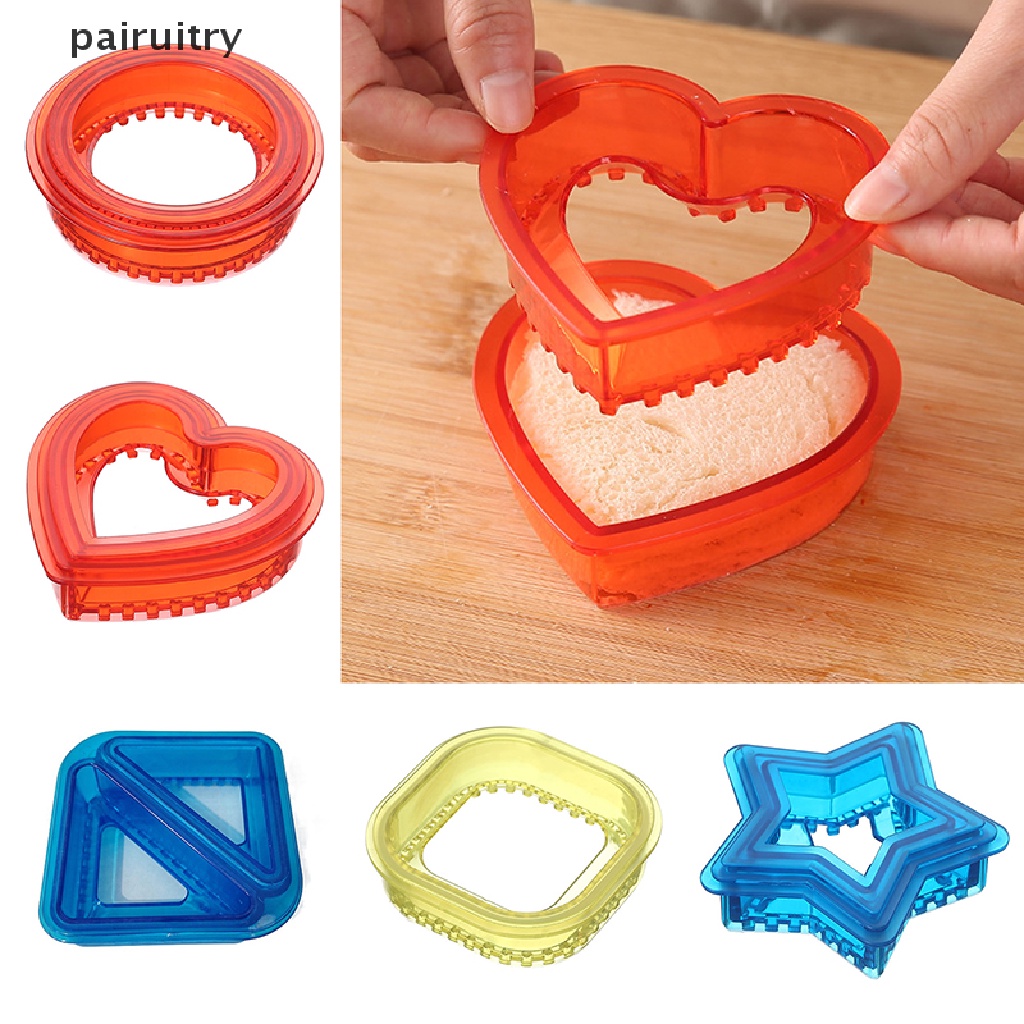 Prt SandWich Cutter and Sealer For Kids Lunch Sandwiches Maker Pembuat Sarapan Cetakan PRT