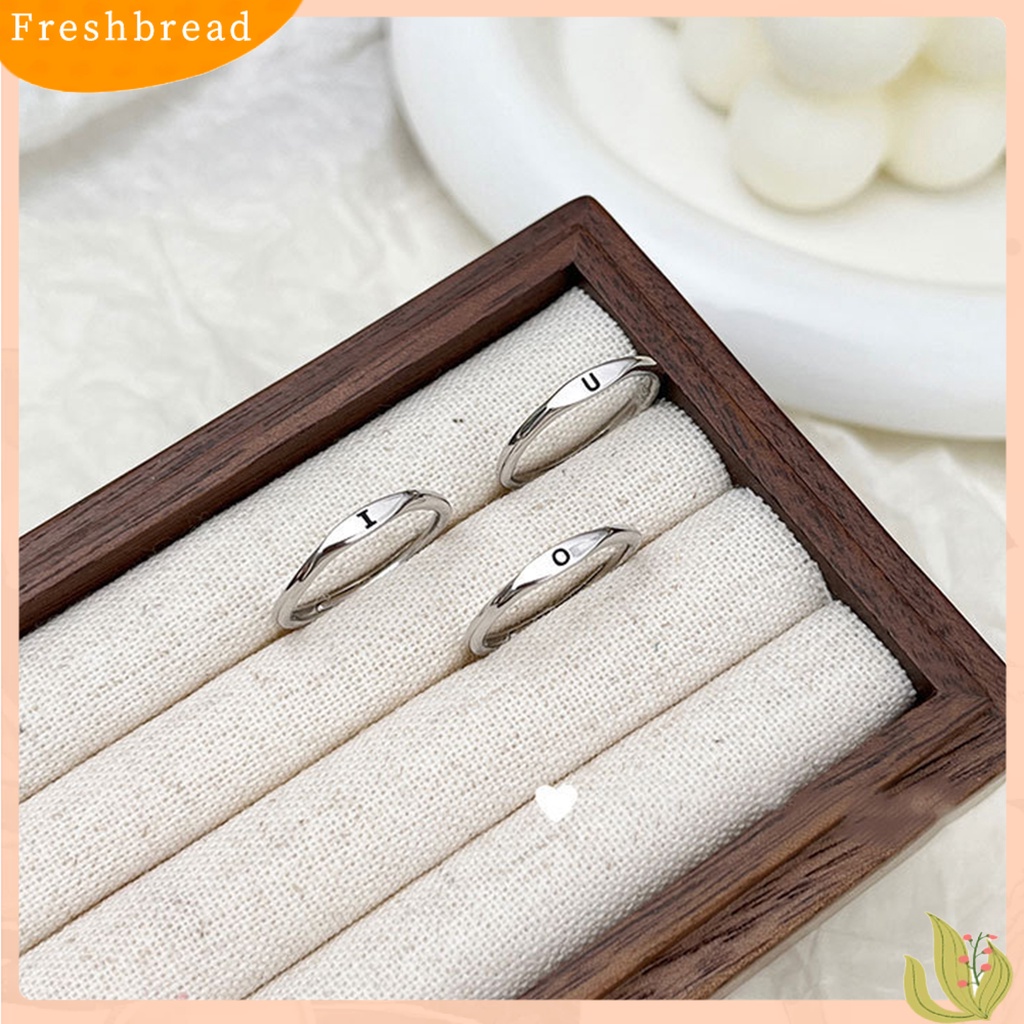 &lt; Freshbread &gt; Fashion Cincin Huruf Inggris Ukiran Pengerjaan Halus Elektroplating Hypoallergenic Permukaan Halus Menghias Elegan Fashion Minimalis Midi Cincin Bulat Wanita Perhiasan