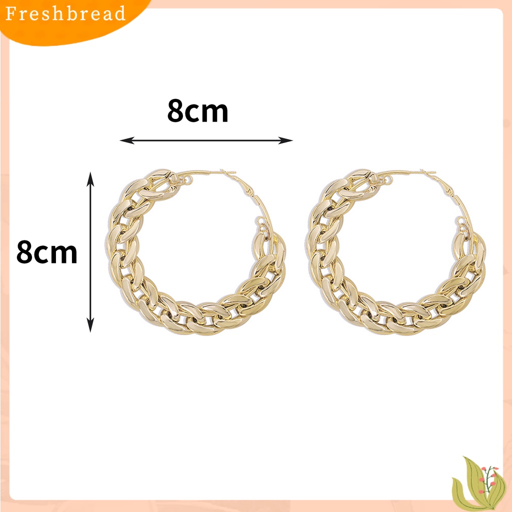 &lt; Freshbread &gt; 1pasang Anting Hoop Warna Vibrant Tidak Iritasi Sangat Ramah Untuk Kulit Tahan Luntur Hias CCB Wanita Anting Tindik Berlebihan Perhiasan Hadiah Untuk Gadis