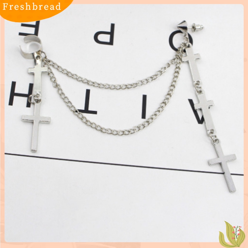 &lt; Freshbread &gt; Anting Jumbai Desain Bahan Alloy Tahan Lama Gaya Punk Anting Tanpa Lubang Telinga Untuk Wisuda