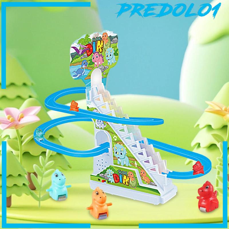 [Predolo1] Mainan Anak Tangga Menaiki Dinosaurus Kecil Otomatis Untuk Balita Usia 3 4 5 6 7 8 Tahun