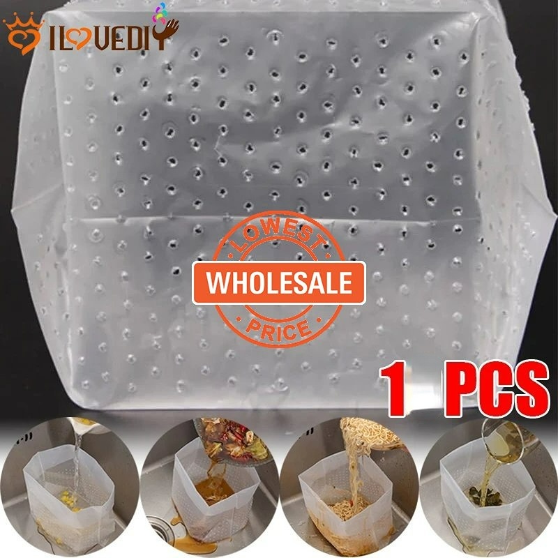 [Harga Grosir] Saringan Got Wastafel Jaring 1PCS Self-standing Drain Bags Drain Anti Blok Kantong Sampah Saringan Got Dapur Pembersih Saringan Dapur Disposable Kitchen Strainer Sink Garbage Net