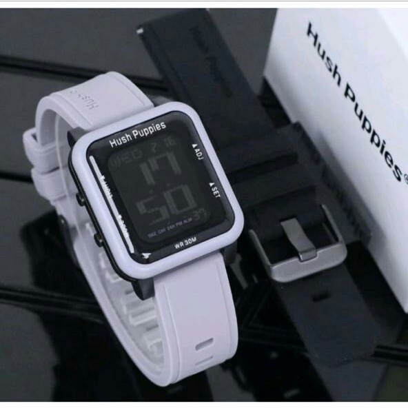 COD JAM TANGAN DIGITAL PRIA/WANITA STRAP RUBBER MODEL SEGI HP-18538 SET FREE BOX + TALI CADANGAN (G_W)