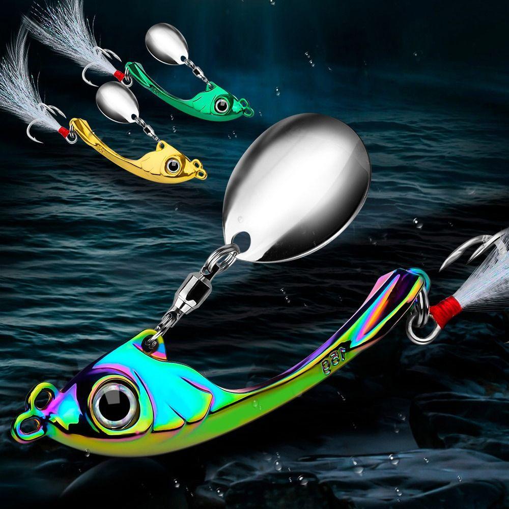 TOP 2 Pcs Umpan Pancing Baru Tenggelam Berputar Stickbait Spinner Umpan Swimbait