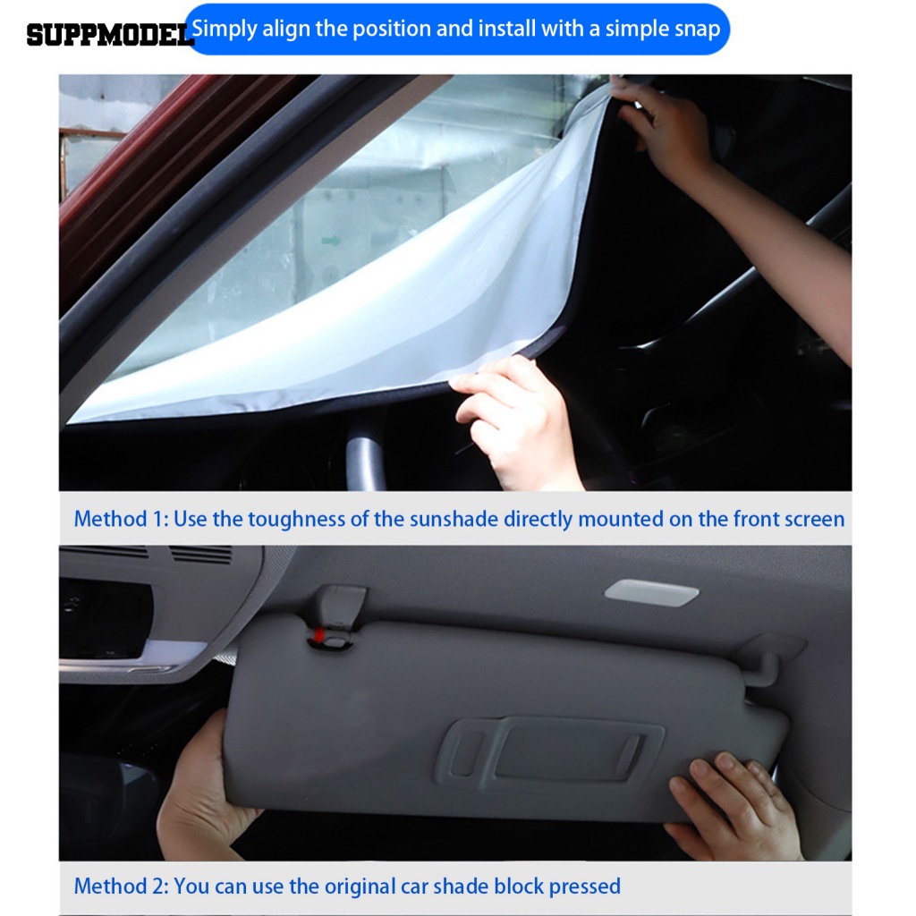 Suppmodel Pelindung Matahari Kaca Depan Sun Shade Aksesoris Mobil Car Front Window Sun Visor Mudah Dipasang