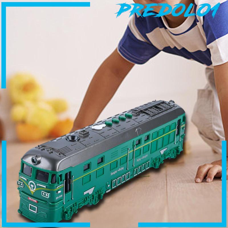 [Predolo1] Model Kereta Dengan Lampu &amp; Suara W/Steam Kid Train Mainan Untuk Hadiah Ulang Tahun Anak