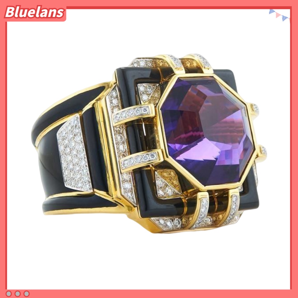 {In Stock} Cincin Wanita Elegan Multi Ukuran Hias Jari Kristal Imitasi Cincin Untuk Pakaian Sehari-Hari